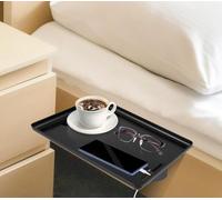 Étagère de Chevet pour Lit Superposé, Table Amovible 32x23x5cm, Plateau avec Fente pour Câbles, à Clipser pour Rangement de Téléphone, Livres, Tasse