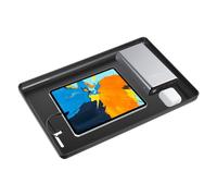 Étagère de chevet pour lit, Tablette de lit emboîtable avec fente pour câble, Étagère de chevet