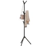 Étagère de cintre debout - arbre de stockage 'entrée de tuyau en acier, organisateur multi -crochet pour vestes | Support de couloir vertical stand pour le couloir de la caméra