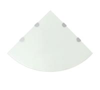 Étagère De Coin Avec Supports Chromés Verre Blanc 45 X 45 Cm