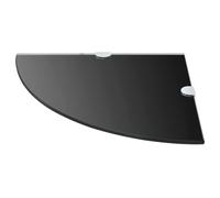 2x Etagères d'Angle et Supports Chromés Verre Noir 25x25 cm Mural vidaXL