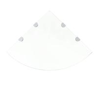 Étagère de coin et supports chromés Verre transparent 45x45 cm