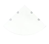 Étagère De Coin Et Supports Chromés Verre Transparent 45x45 Cm