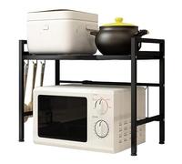 Étagère de comptoir de cuisine - Étagère de four à micro-ondes - Étagère rétractable à 2 niveaux - Étagère de comptoir de cuisine MICR