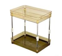 Étagère de comptoir pour soins de la peau et maquillage avec design épuré pour maintenir l'ordre sur les vanités de salle de bain et les dessus d'évier (2 niveaux)