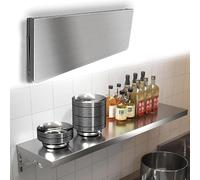 Étagère de concession pliante en acier inoxydable, table murale déroulante, support de service alimentaire peu encombrant, table à linge flottante (90 x 40 cm)