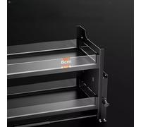 Étagère de cuisine compacte et cachée Noir 550 - Parfait pour une installation de bar et de café, design peu encombrant pour une solution de rangement moderne, durable et élégante