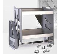 Étagère de cuisine coulissante à 2 niveaux, panier de rangement mural en acier inoxydable pour bouteilles d'assaisonnement, convient pour la cuisine, la chambre à coucher, le rangement à domicile