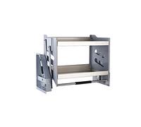 Étagère de cuisine coulissante - Étagère de rangement en acier inoxydable pour bouteilles d'assaisonnement Capacité de charge de 30 kg Panier mural élévateur pour une cuisine efficace