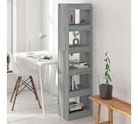 Étagère de cuisine, de salle de bain, de bibliothèque, d'étagères, de vitrine/séparateur de pièce Gris Sonoma 40 x 30 x 166 cm, pour chambre à coucher, salon, bureau, design simple