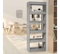 Étagère de cuisine, de salle de bain, de bibliothèque, d'étagères, de vitrine/séparateur de pièce Gris Sonoma 60 x 30 x 166 cm, chambre à coucher, salon, bureau, design simple, panneau de particules