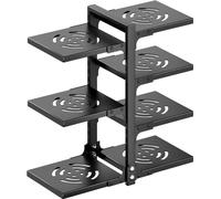 Étagère de cuisine, design multicouche, y compris l'égouttoir, noir
