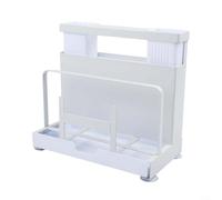Étagère de cuisine en acier inoxydable 26 x 14 x 24 cm avec tapis antidérapant et plateau de drainage pour organiser les outils - Support de rangement pour ustensiles de comptoir, couverts, baguettes