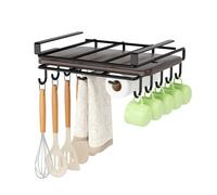 Étagère de cuisine en acier inoxydable à suspendre sous l'armoire de cuisine - Étagère de rangement pour armoires pour ranger les couvercles de casseroles, planches à découper, tasses, plats en papier
