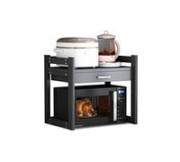 Étagère de cuisine étagère à micro-ondes comptoir réglable rétractable Double couche mettre four cuiseur à riz étagère de rangement de cuisine (Size : 55cm)