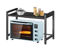 Étagère de cuisine, étagère à micro-ondes réglable - Prise en charge du micro-ondes multicouche, étagère de chargement avec un roulement de 160 livres, une prise en charge résistante aux couverts, des