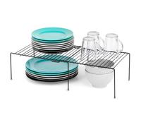 Étagère de cuisine extensible - VILDE - Métal noir - Longueur ajustable 34,5-48 cm - 34,5x25x15 cm repliée