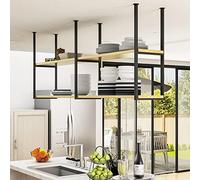 Étagère de cuisine flottante support plafond étagère de rangement en bois sous comptoir épices et pot nizer 60 cm étagère murale pour cuisine bar décoration d'intérieur moderne solution d'économie