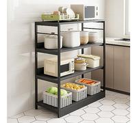 Étagère de cuisine multifonctionnelle à 4 niveaux - Grande capacité - Pour four à micro-ondes et grille-pain - 80 x 35 x 80 cm - Rangement pour comptoir de cuisine et garde-manger