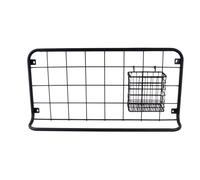 Etagère De Cuisine Open Grid Avec Crochets Et Panier De Rangement - Largeur 30 Cm X Longueur 60 Cm - Noir Noir