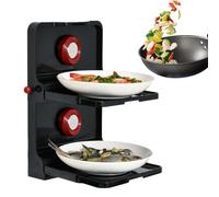 Étagère de cuisine - Organisateur de préparation des aliments monté au mur pliable à double couche, séchage de plat peu encombrant | Étagère de rangement à légumes à ventouse, convient aux plans de