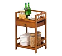 Étagère de cuisine pour micro-ondes avec garde-corps - Grande plate-forme pour l'organisation du salon