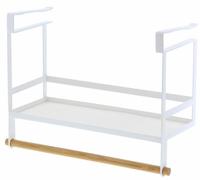 Étagère de cuisine - Yamazaki - Tosca - Suspendue - Acier et bois - 12,5 x 32,5 cm