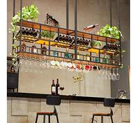 Étagère de décoration de plafond en fer de style européen pour rangement de restaurants S 100 x 30 x 65 cm