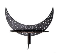 Étagère de demi-lune en bois | Étagères murales flottantes murales - Étagère murale en demi-lune portable, réutilisable, résistante à l'usure, pendants en forme de lune pour chambre à coucher, pierre