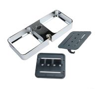 Étagère de douche, 1 grand support double face sans perçage avec 8 crochets et barre de levage, forte aspiration et drainage, rangement de douche pour shampooing, savon et accessoires de salle de bain