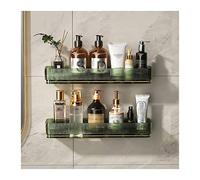 Étagère de douche 2 étagères en plastique étagères de rangement simples for articles de toilette étagères de rangement en plastique transparent fixées au mur à une seule couche étagères de toilette si