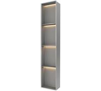 Étagère de douche à LED en acier inoxydable de qualité supérieure - Fixation murale encastrée sur le dessus - Étagère de rangement élégante pour salles de bains propres et modernes