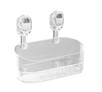 Étagère de douche à ventouse - Étagère de rangement à ventouse sans perçage, étagère ondulée, drain inférieur | Étagère murale d'angle avec ventouse puissante, organiseur de douche avec design