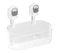 Étagère de douche à ventouse pour support mural de salle de bain, rangement interactif avec design étanche et robuste, étagère de amovible pour accessoires de cuisine et de salle de bain, 14,55 x