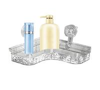 Étagère de douche à ventouse sans butée de stockage de tasses d'aspiration ondulées | Étagère de boîtier d'aspiration | Étagère murale robuste et résistante à la rouille