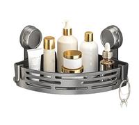 Étagère de douche à ventouse | Support mural d'angle sans perçage | Organiseur de douche amovible, pour salle de bain, cuisine, garde-manger, chambre à coucher