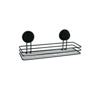 Etagère de douche à ventouses Acier Noir mat MSV