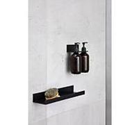 Tablette de douche Alape AS.400.S, L : 400mm, H : 50mm, P : 100mm, sans dÃ©coupes, aluminium anodisÃ©, 8270000, Coloris: Noir Mat - 8270000981