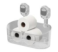 Étagère de douche avec aspiration, ventouse pour étagère de douche - Organisateurs et récipients de salle de bain à montage mural,Panier de douche de salle de bain étanche amovible de luxe sans pour