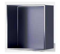 Étagère de douche carrée en acier inoxydable imperméable pour salle de bain, chambre à coucher, cuisine Rouge 32 x 32 x 12,5 cm