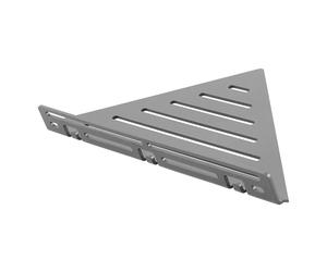 Étagère de douche d’angle en aluminium, gris béton, avec barre - TI-SHELF LINE