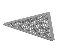 Étagère de douche d’angle en aluminium, gris béton, sans barre - TI-SHELF PENTA