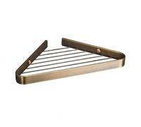 Étagère de douche d'angle en métal, étagère murale de salle de bain avec design triangulaire, 6 couleurs disponibles - Finition antique pour rangement de douche et salle de bain