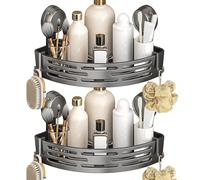 Étagère de douche d'angle | Ventouse sans perçage | Support | Organisateur de douche amovible | pour salle de bain, mur, articles de toilette, rangement, cuisine, garde-manger, maison, chambre