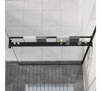 vidaXL Étagère de douche de paroi de douche à l'italienne Noir 100 cm