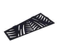 Etagère de douche en acier inox 26,2 x 12,2/7 cm x 2 mm - Rectangulaire design Jungle - fixation sans perçage (Noir)