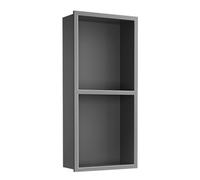 Étagère de douche en acier inoxydable 304 étanche pour shampooing et articles de toilette, alcôve grise moderne pour salle de bain, salon et chambre à coucher, 70 x 28 x 12,5 cm