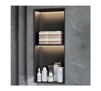 Étagère de douche en acier inoxydable - Alcôve de rangement étanche pour shampooing et articles de toilette - Design moderne noir 70 x 28 x 12,5 cm - Idéal pour salle de bain, chambre à coucher, salon
