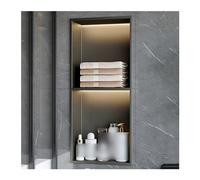 Étagère de douche en acier inoxydable - Alcôve de rangement étanche pour shampooing et articles de toilette - Gris 70 x 28 x 12,5 cm - Idéal pour salle de bain, chambre et salon