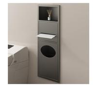 Étagère de douche en acier inoxydable avec panier - Rangement mural imperméable pour salle de bain pour douche et baignoire (gris, 63 x 20 x 13,5 cm)